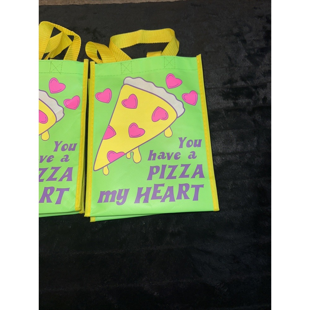 2‎ Valentines Bags "You Have A Pizza My Heart"